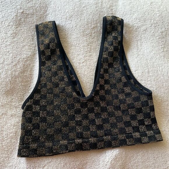 Free People • Intimately Checkmate Brami (black/gold) - Picture 3 of 6